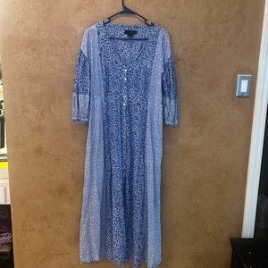Hatch Maternity Nessa Dress Blue /White Flowers / Spring ISummer